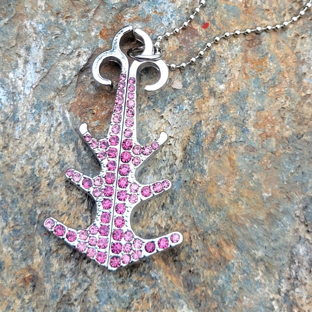 Pink Anchor Necklace‎